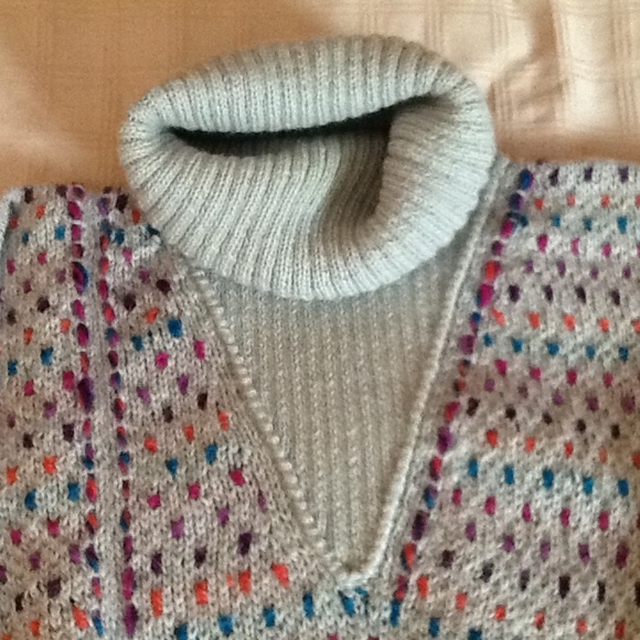 Alpaca turtleneck hand-knitted sweater sz M Peru - Picture 3 of 12